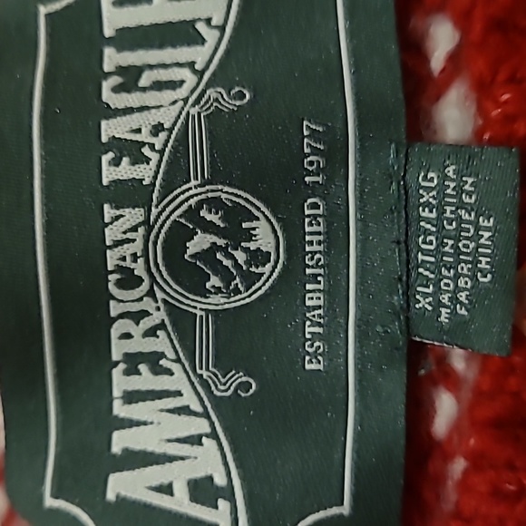 American Eagle Red Holiday Winter Sweater XL - Picture 2 of 5